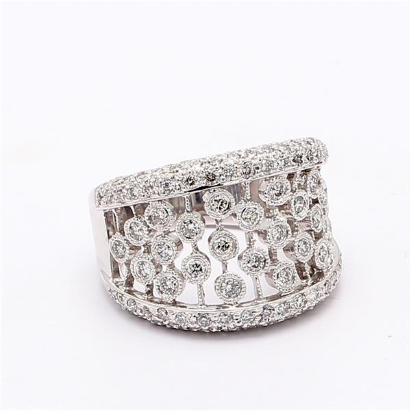 14K White Gold Diamond Band, 2.00 ct tw