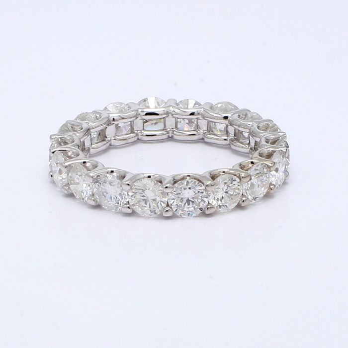 14K White Gold Diamond Band, 4.17 ct tw