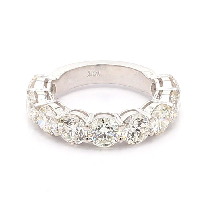 14K White Gold Diamond Band, 4.80 ct tw