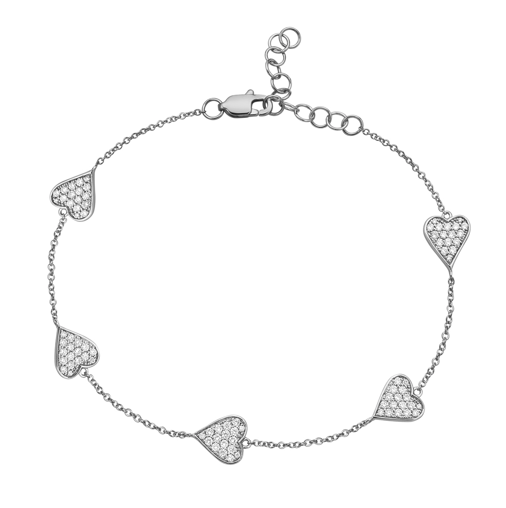 14K White Gold Diamond Bracelet, 0.51 ct tw