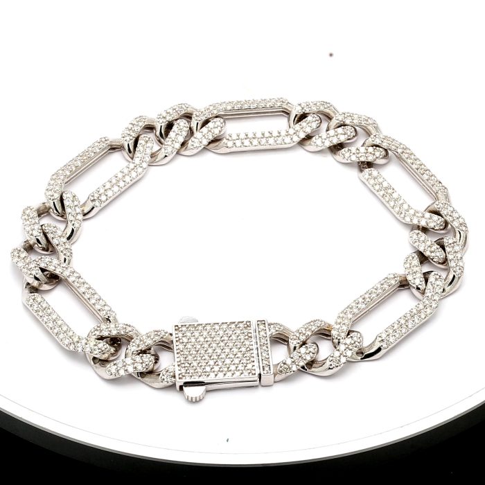 14K White Gold Diamond Bracelet, 4.62 ct tw