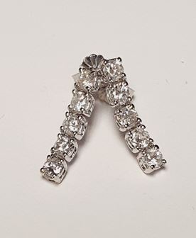 14K White Gold Diamond Drop Earrings, 1.00 ct tw