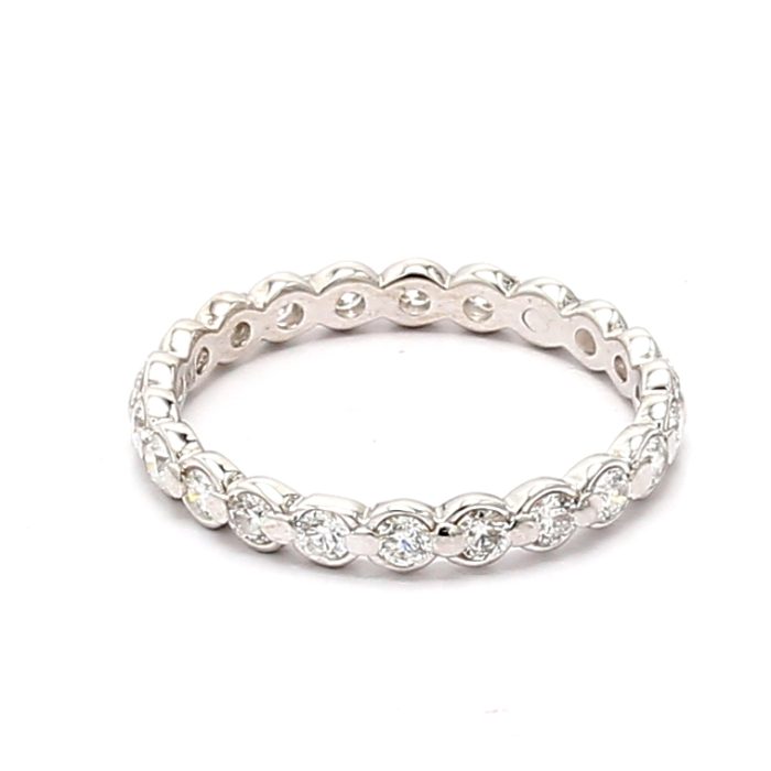 14K White Gold Diamond Eternity Band, 0.73 ct tw