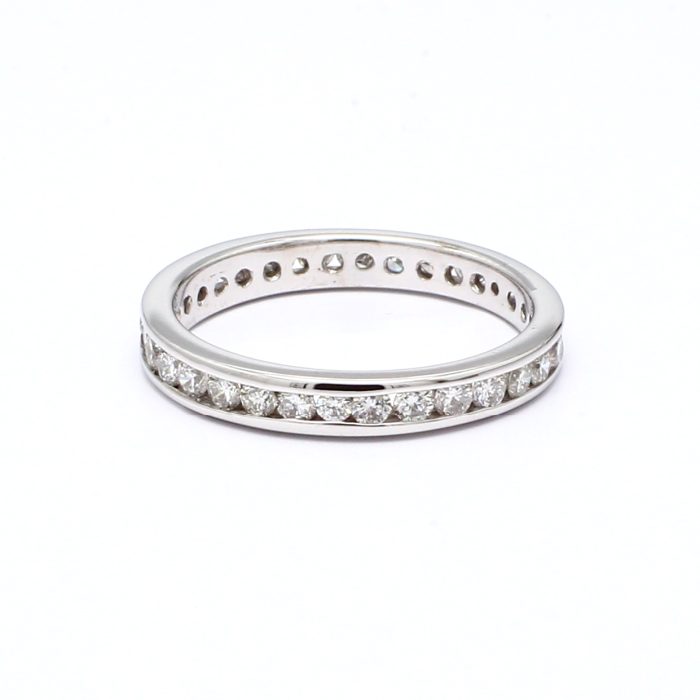 14K White Gold Diamond Eternity Band, 0.75 ct tw