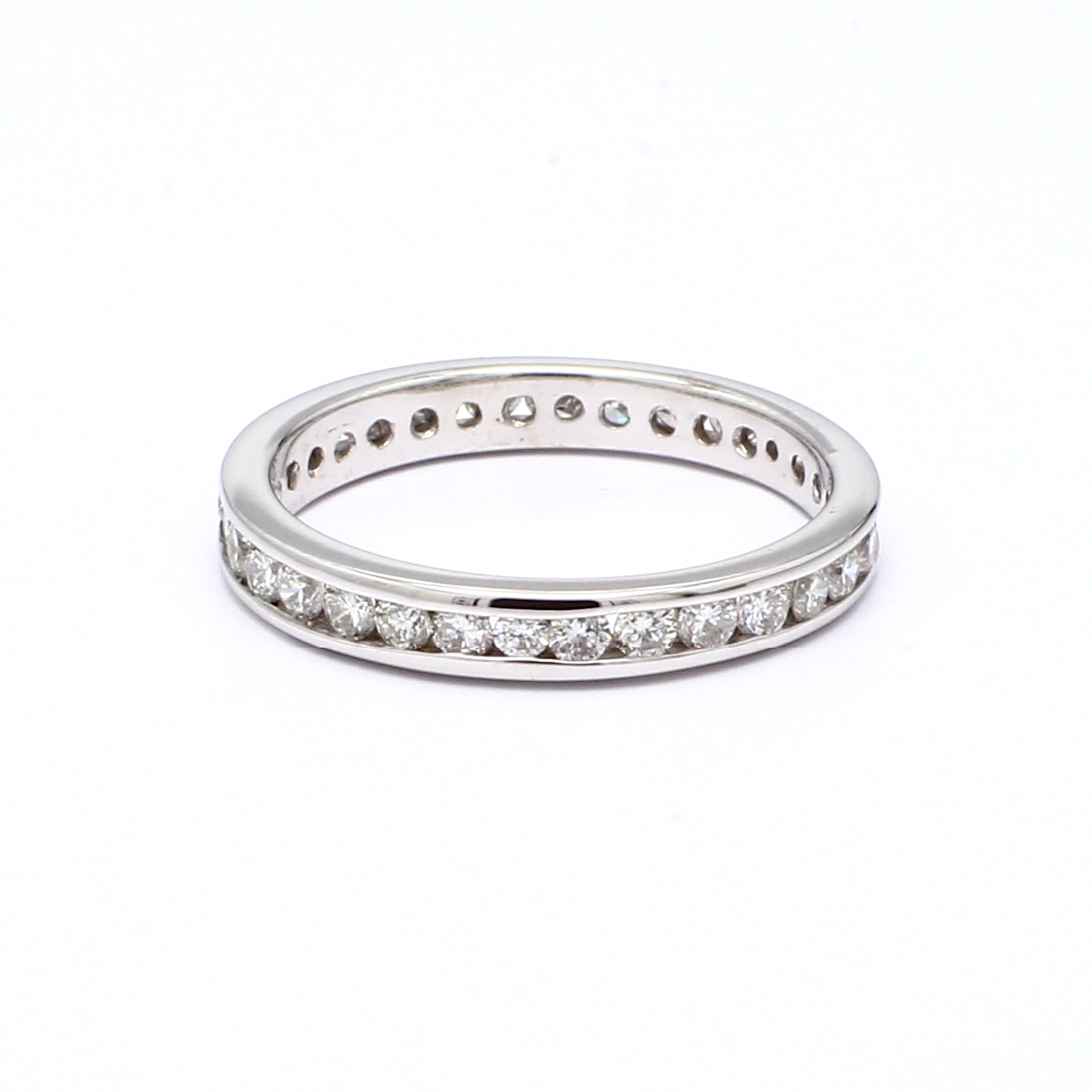 14K White Gold Diamond Eternity Band, 0.75 ct tw