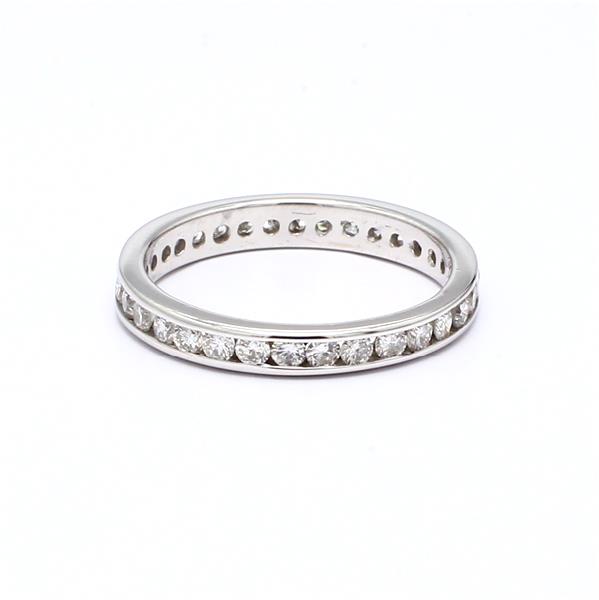 14K White Gold Diamond Eternity Band, 0.75 ct tw