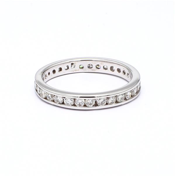 14K White Gold Diamond Eternity Band, 0.75 ct tw