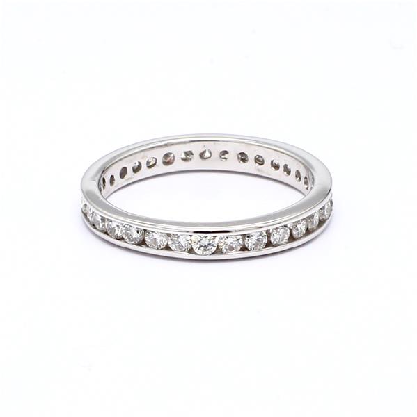 14K White Gold Diamond Eternity Band, 0.75 ct tw
