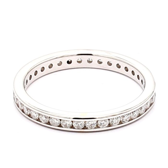 14K White Gold Diamond Eternity Band, 0.99 ct tw