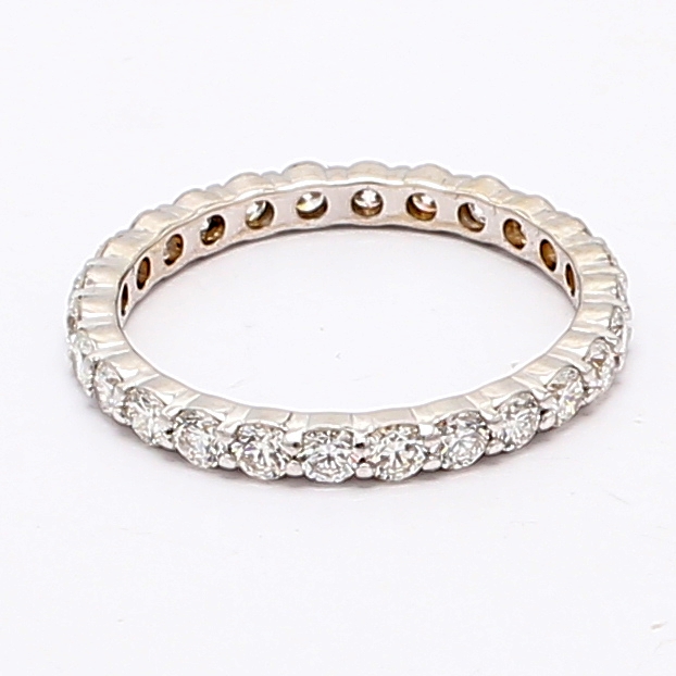 14K White Gold Diamond Eternity Band, 1.04 ct tw