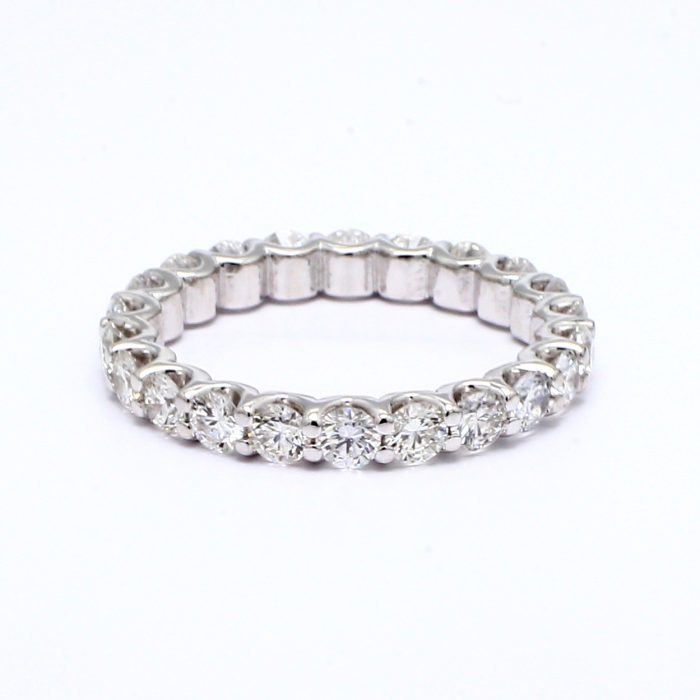 14K White Gold Diamond Eternity Band, 1.90 ct tw
