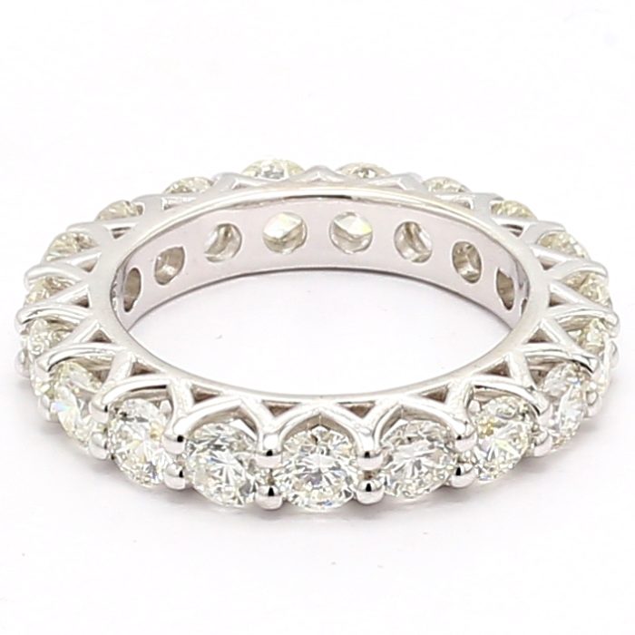 14K White Gold Diamond Eternity Band, 3.51 ct tw