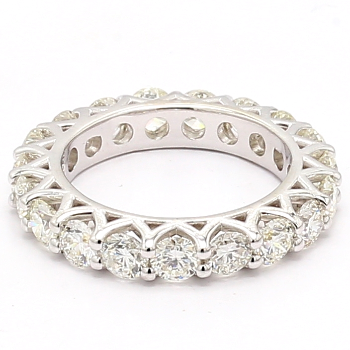 14K White Gold Diamond Eternity Band, 3.51 ct tw