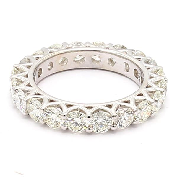 14K White Gold Diamond Eternity Band, 3.71 ct tw