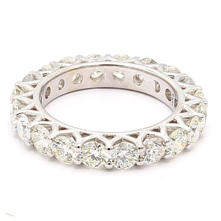 14K White Gold Diamond Eternity Band, 3.71 ct tw