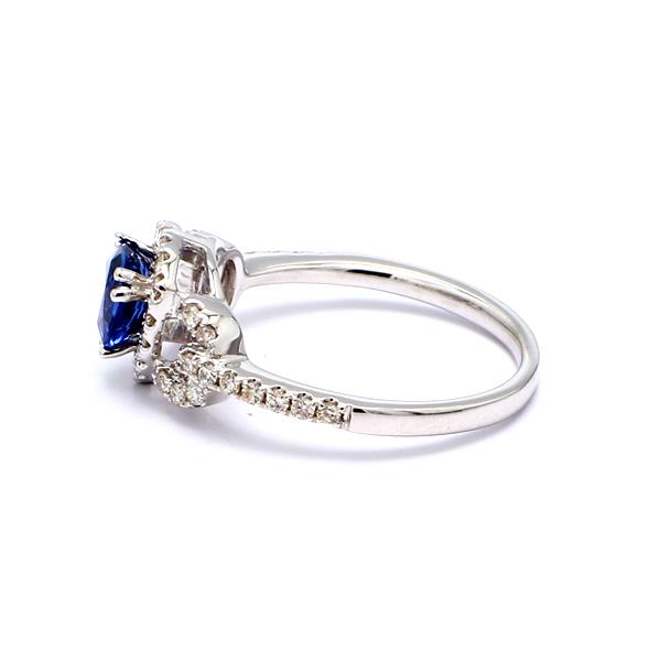 14K White Gold Diamond Halo Semi-Mount, 0.33 ct tw