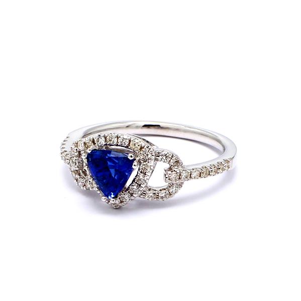14K White Gold Diamond Halo Semi-Mount, 0.33 ct tw