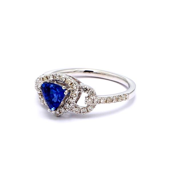 14K White Gold Diamond Halo Semi-Mount, 0.33 ct tw