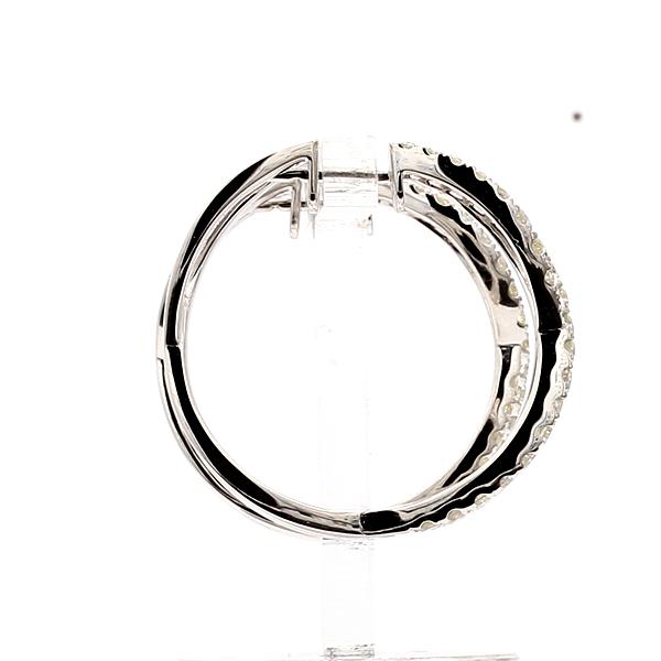 14K White Gold Diamond Infinity Hoop Earrings, 1.94 ct tw