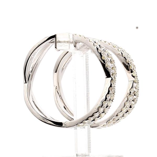 14K White Gold Diamond Infinity Hoop Earrings, 1.94 ct tw