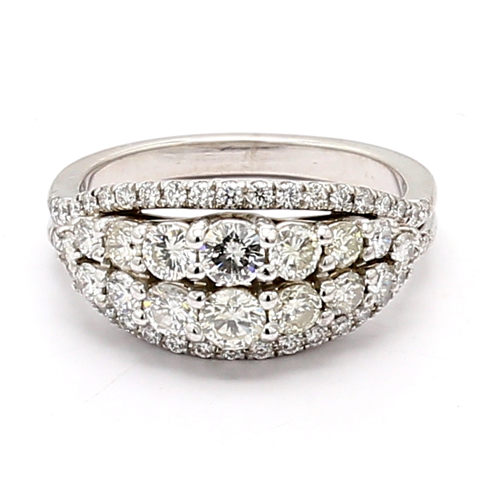 14K White Gold Diamond Ring, 1.40 ct tw
