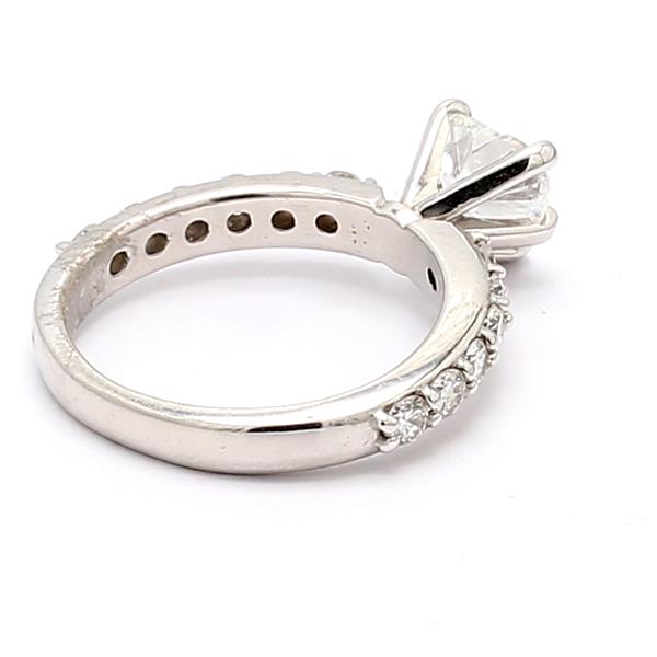 14K White Gold Diamond Semi-Mount, 0.49 ct tw – view 2