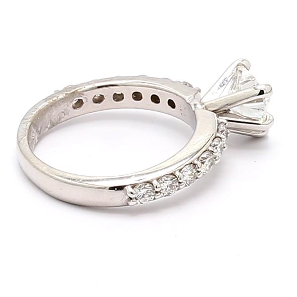 14K White Gold Diamond Semi-Mount, 0.49 ct tw – view 3