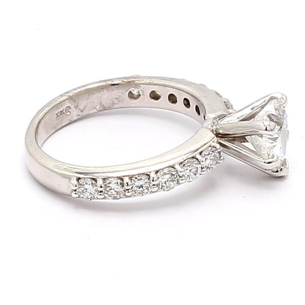 14K White Gold Diamond Semi-Mount, 0.49 ct tw – view 4