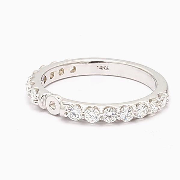 14K White Gold Diamond Semi-Mount, 0.67 ct tw – view 2
