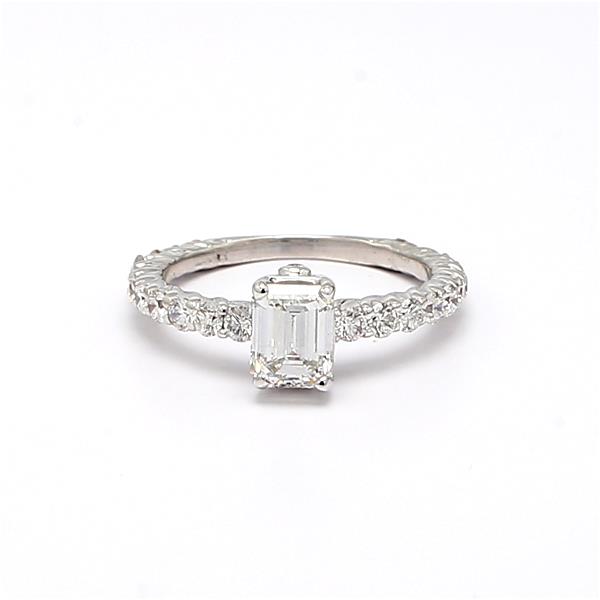 14K White Gold Diamond Semi-Mount, 0.72 ct tw