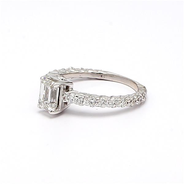 14K White Gold Diamond Semi-Mount, 0.72 ct tw – view 2