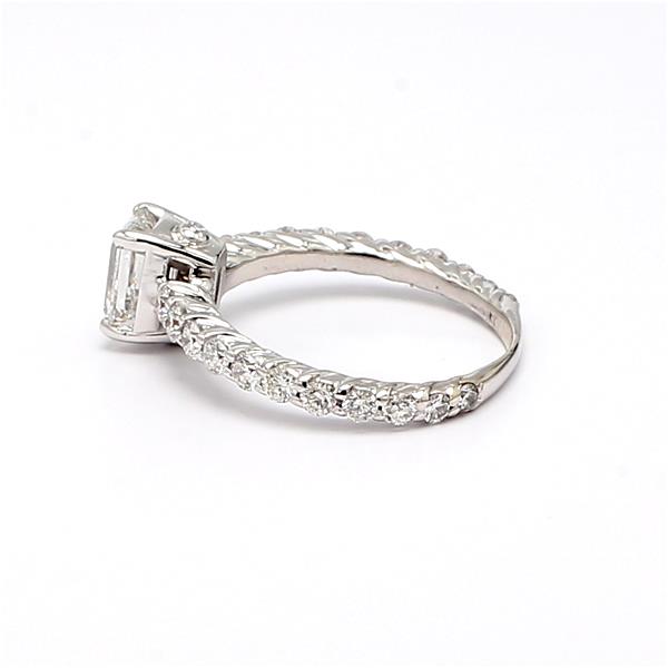 14K White Gold Diamond Semi-Mount, 0.72 ct tw – view 4