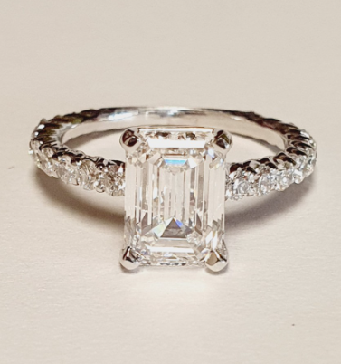 14K White Gold Diamond Semi-Mount, 0.72 ct tw
