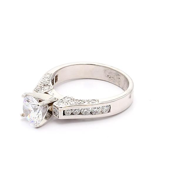 14K White Gold Diamond Semi-Mount, 0.80 ct tw – view 2