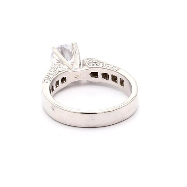 14K White Gold Diamond Semi-Mount, 0.80 ct tw – view 3