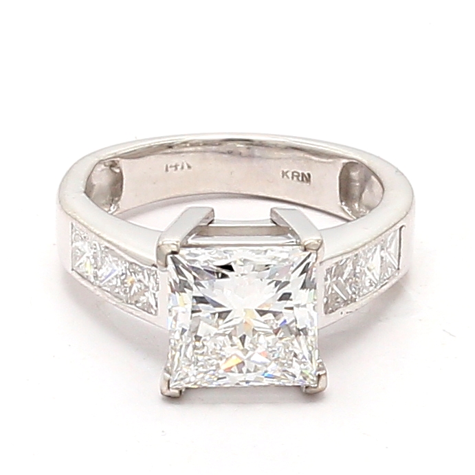 14K White Gold Diamond Semi-Mount, 0.94 ct tw