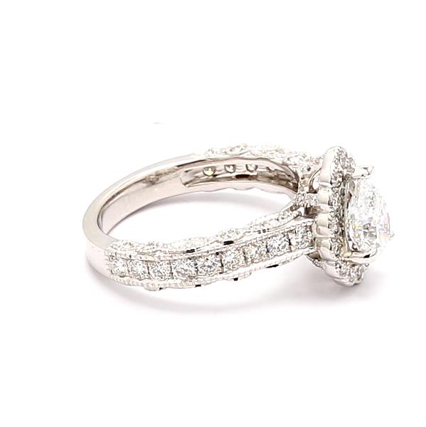 14K White Gold Diamond Semi-Mount, 0.96 ct tw – view 3