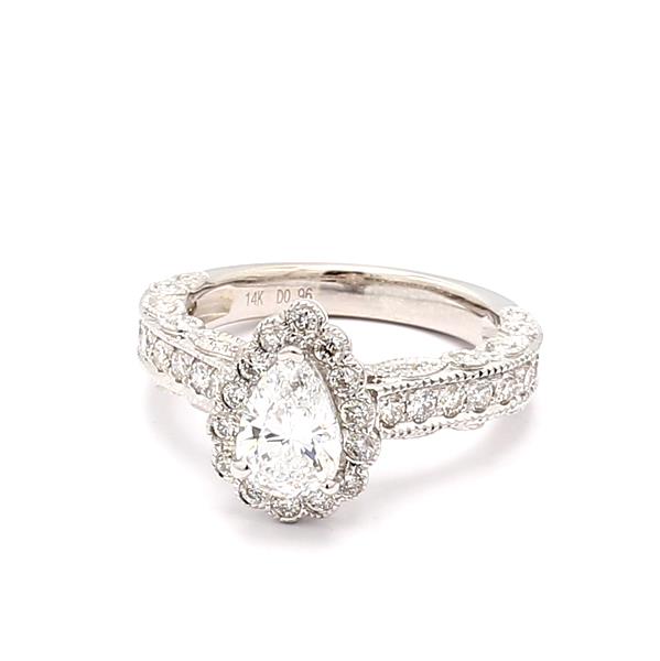 14K White Gold Diamond Semi-Mount, 0.96 ct tw – view 4