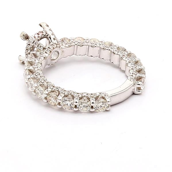 14K White Gold Diamond Semi-Mount, 2.25 ct tw – view 2