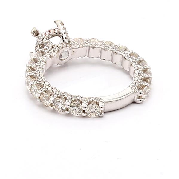 14K White Gold Diamond Semi-Mount, 2.25 ct tw – view 4