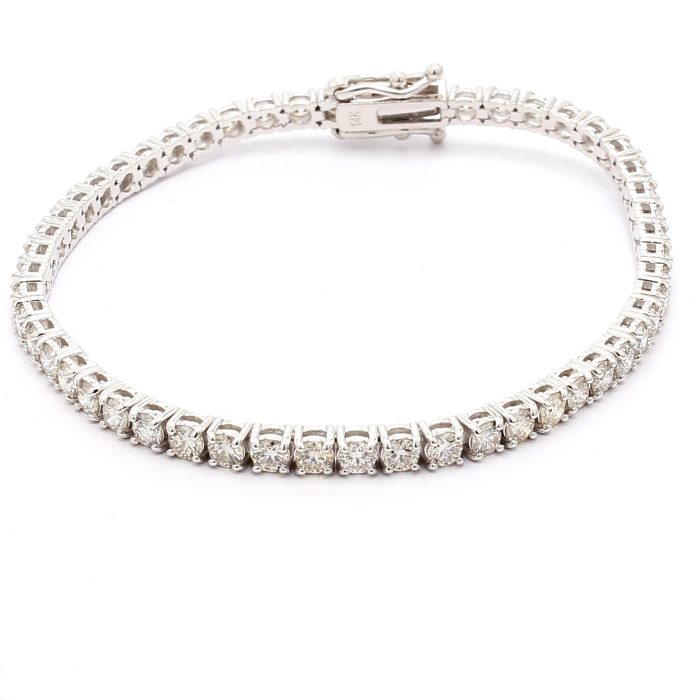 14K White Gold Diamond Tennis Bracelet, 5.60 ct tw