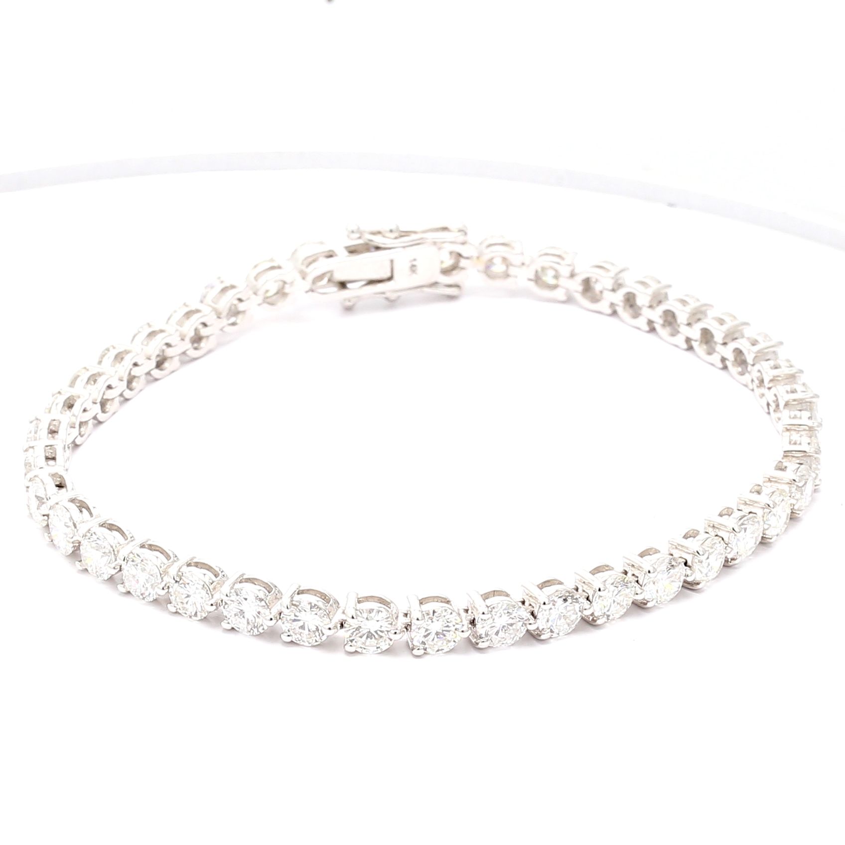 14K White Gold Diamond Tennis Bracelet, 8.37 ct tw