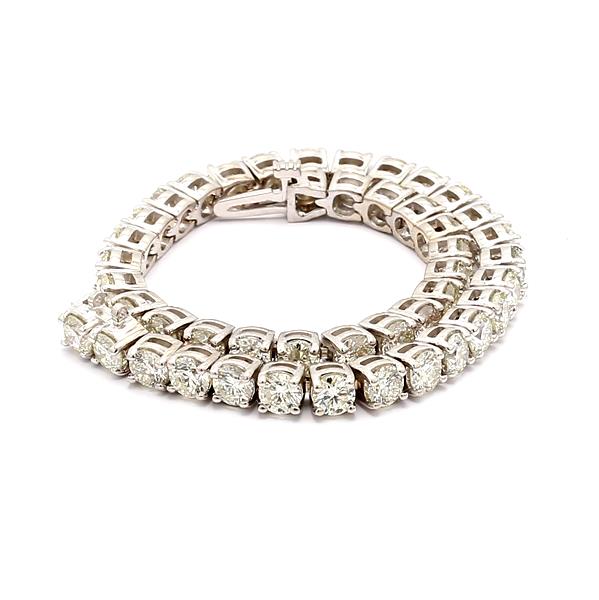 14K White Gold Diamond Tennis Bracelet, 9.18 ct tw