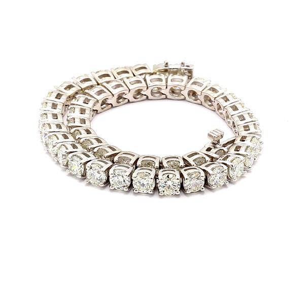 14K White Gold Diamond Tennis Bracelet, 9.18 ct tw – view 2