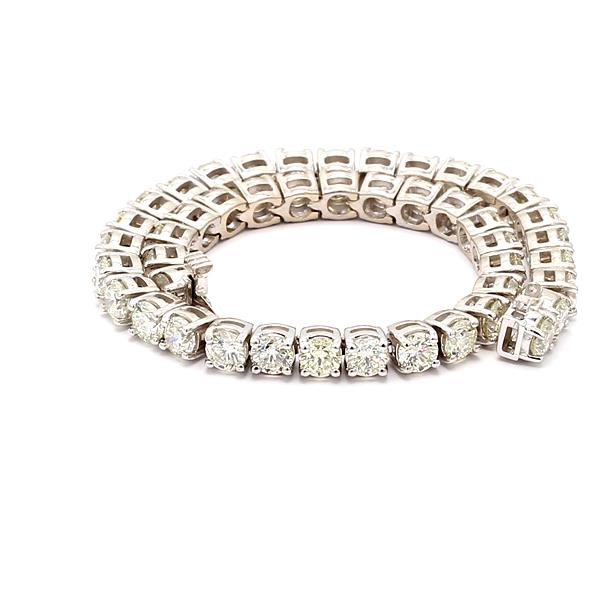 14K White Gold Diamond Tennis Bracelet, 9.18 ct tw – view 3