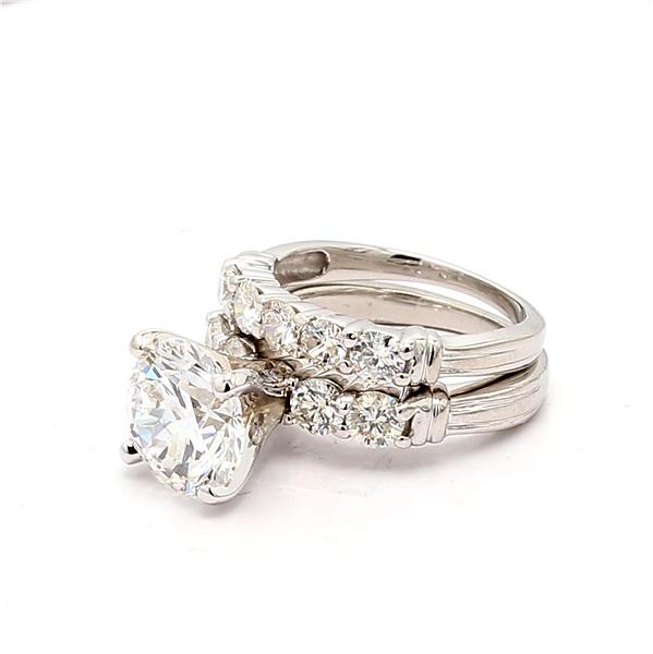 14K White Gold Diamond Wedding Set, 1.00 ct tw – view 2
