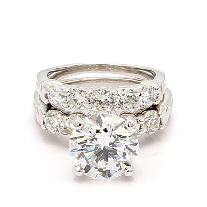 14K White Gold Diamond Wedding Set, 1.00 ct tw
