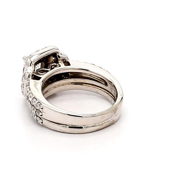 14K White Gold Emerald-Cut Diamond Ring, 1.38 ct tw – view 2