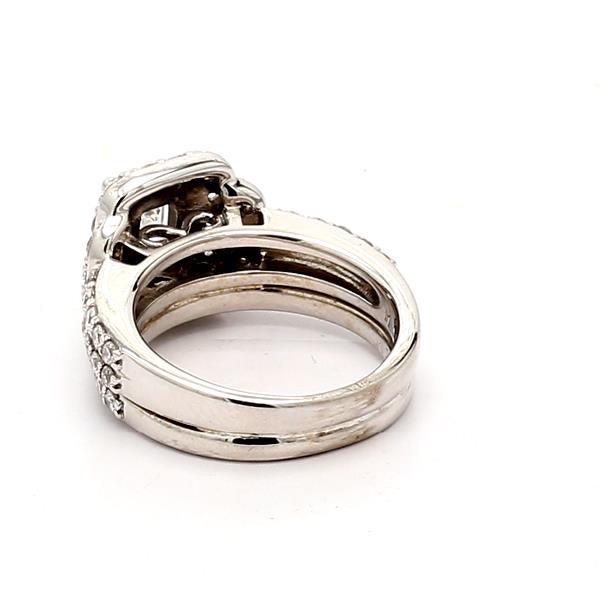 14K White Gold Emerald-Cut Diamond Ring, 1.38 ct tw – view 4
