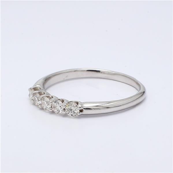 14K White Gold Five-Stone Diamond Band, 0.40 ct tw – view 2
